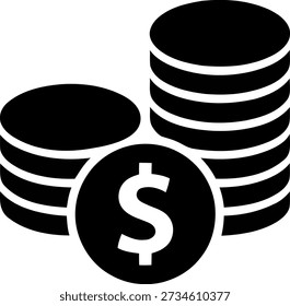con of stacked coins representing capital accumulation and financial stability.