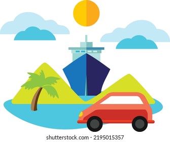 i con for tourists ,don't forget to pack your bags Then let's go on a trip.