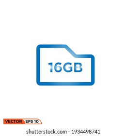 con vector graphic of Memory card