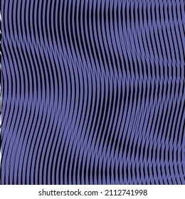 Concave convex calm linear texture with optical illusion effect in trendy very peri color of the year. Modern background for web design, business card, mobile apps, poster, site banner, package.
