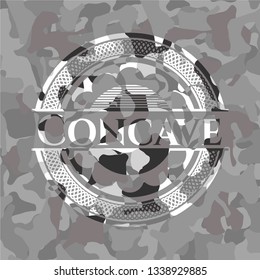 Concave grey camo emblem