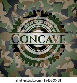 Concave on camo texture. Vector Illustration. Detailed.