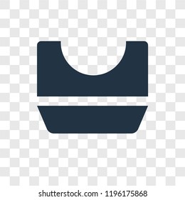 Concave vector icon isolated on transparent background, Concave transparency logo concept