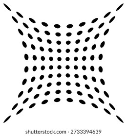 concavity optical illusion pattern black ellipses depth visual distortion