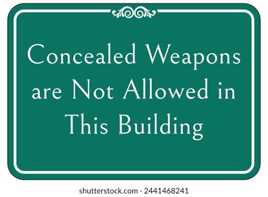 Señal de advertencia y etiquetas prohibidas de armas ocultas