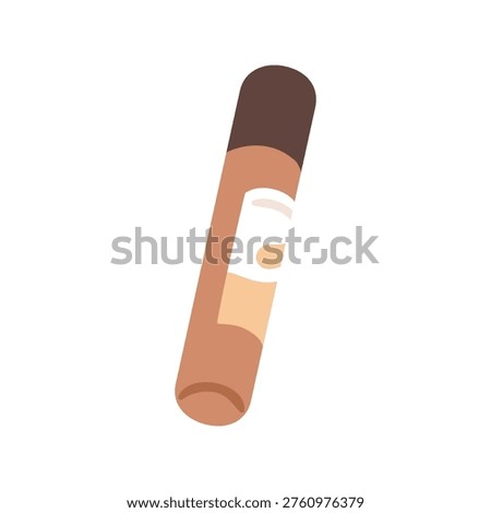 Concealer, applicator stick with face skin correction product. Cosmetic packaging. Beauty accessory pack. Cosmetics, grooming makeup foundation. Flat vector illustration isolated on white background