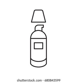 Concealer, foundation cream linear icon. Cosmetic. Gel wash. Thin line illustration. Makeup. Contour symbol. Shaving cream. Vector isolated outline drawing