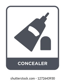 concealer icon vector on white background, concealer trendy filled icons from Beauty collection, concealer simple element illustration