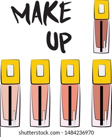 
concealer make up bottle. makeup color tone set for female - Fashion illustration vector
object isolated on white background