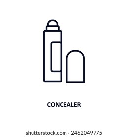 concealer outline icon.  Thin line icon from beauty collection. Editable vector isolated on white background