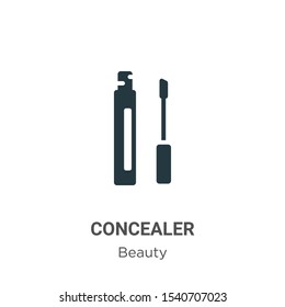 Concealer vector icon on white background. Flat vector concealer icon symbol sign from modern beauty collection for mobile concept and web apps design.