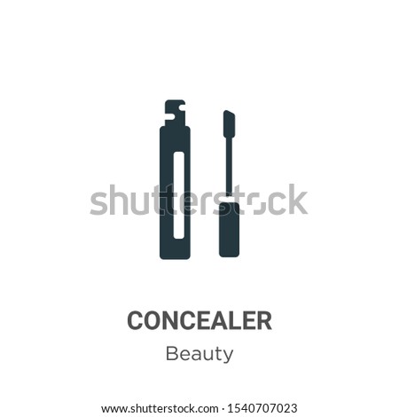 Concealer vector icon on white background. Flat vector concealer icon symbol sign from modern beauty collection for mobile concept and web apps design.