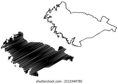 Conceicao da Feira municipality (Bahia state, Municipalities of Brazil, Federative Republic of Brazil) map vector illustration, scribble sketch Conceicao da Feira map