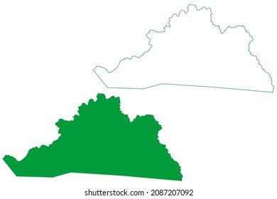Conceicao do Jacuipe municipality (Bahia state, Municipalities of Brazil, Federative Republic of Brazil) map vector illustration, scribble sketch Conceicao do Jacuipe map