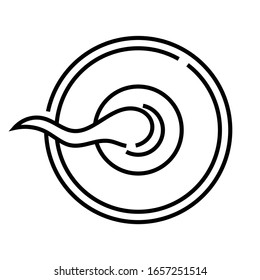 Conceiving line icon, concept sign, outline vector illustration, linear symbol.