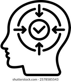 Concentrate Icon Outline Vector Illustration
