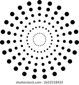 concentrated circles of red, black and gray, halftone, vector