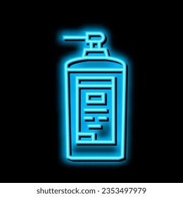 concentrated detergent with dispenser neon light sign vector. concentrated detergent with dispenser illustration