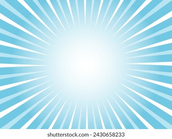 Concentrated line background material with a bright, refreshing and fun image_Light blue