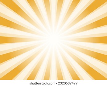 Concentrated line background material with dazzling sun rays _ Orange