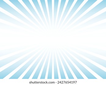 Concentrated line background material with an image of a dazzling flash of light _ light blue