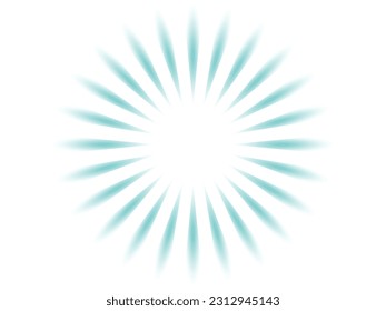 Concentrated line background material of sun rays image like fireworks shining in the sky_turquoise blue