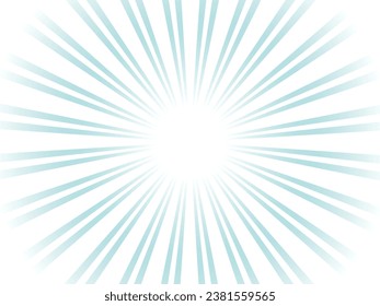 Concentrated line background of simple shining sun rays image_turquoise blue