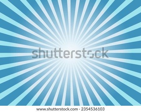 Concentrated line background of sun rays that emit vivid light _ light blue Stockfoto © 