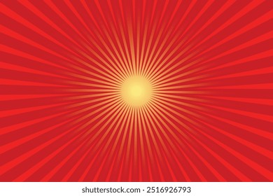 Concentrated line red background ray design.