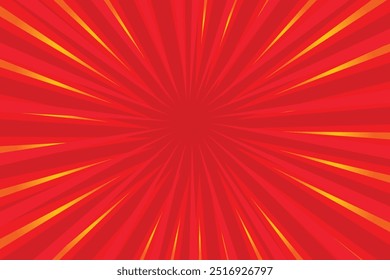 Concentrated line red background ray design.