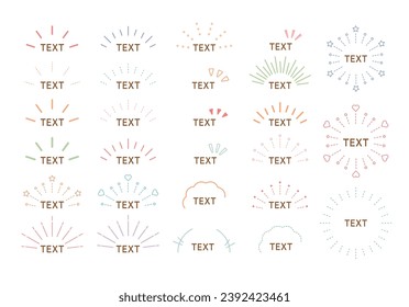 Línea concentrada Thunderburst Punto sorpresa Tratamiento Atención Enfatización Material Ilustración