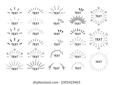 Línea concentrada Thunderburst Punto sorpresa Tratamiento Atención Enfatización Material Ilustración