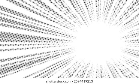 Concentrated lines black dot (manga expression, eye-catching effect)