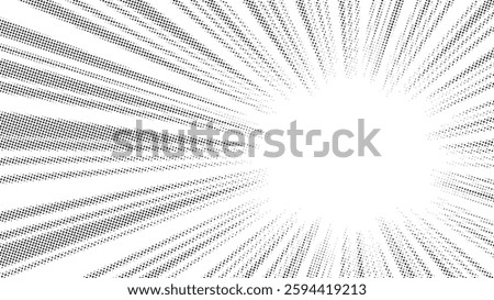 Concentrated lines black dot (manga expression, eye-catching effect)