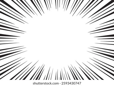 Concentrated lines black (manga expression, eye-catching effect)