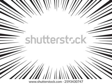 Concentrated lines black (manga expression, eye-catching effect)