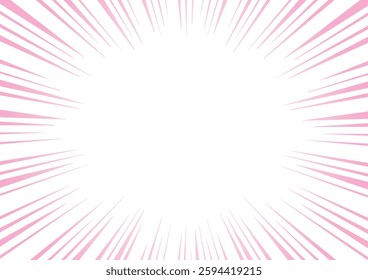 Concentrated lines pink (manga expression, eye-catching effect)