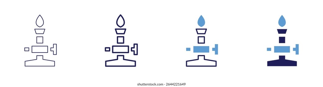 Icono de efecto de concentración en 4 estilos diferentes. Línea delgada, línea, línea en negrita, duotono. Estilo duotono. Trazo editable.