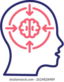 Ilustração do vetor de cor do ícone de concentração