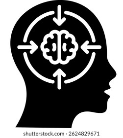 Concentration Icon Glyph Vector Illustration