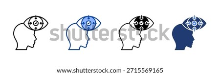 Concentration icon set multiple style collection