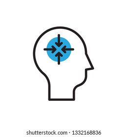 concentration icon vector modern design