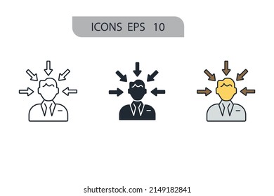 concentration icons  symbol vector elements for infographic web