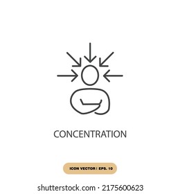 concentration icons  symbol vector elements for infographic web