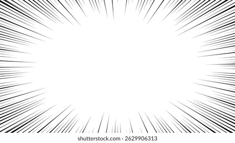 Concentration Line Background, Comic Style, Speed Line, Frame