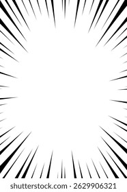 Concentration Line Background, Comic Style, Speed Line, Frame, Vertical