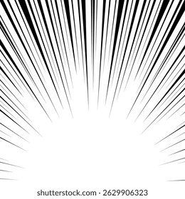 Plano de fundo da linha de concentração, estilo cômico, linha de velocidade, quadro, tamanho quadrado