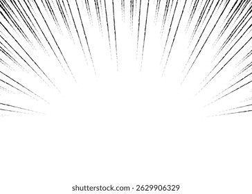 Concentration Line Background, Comic Style, Frame, Speed Line, Hand-Drawn Style Lines