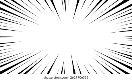 Concentration Line Background, Comic Style, Speed Line, Frame