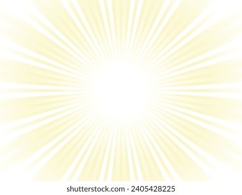 Concentration line background with image of faintly radiating rays of sunlight_yellow